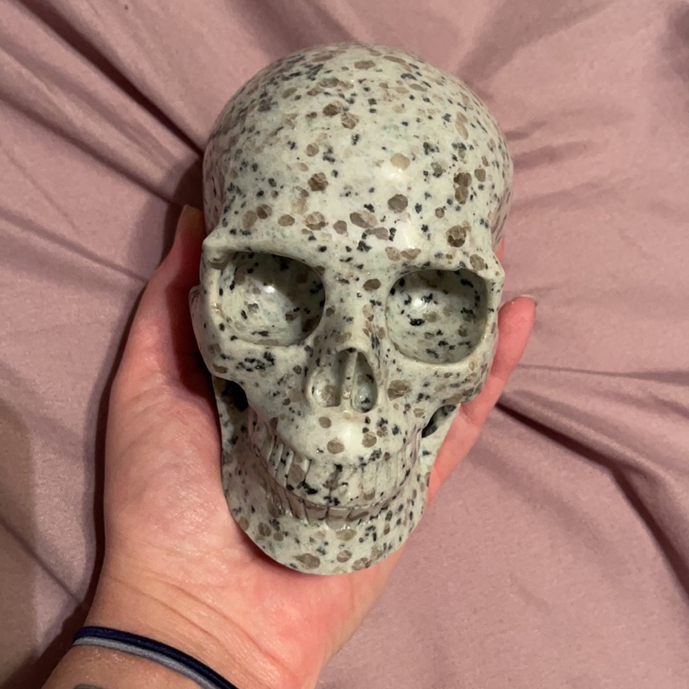 Kiwi jasper skull 5”